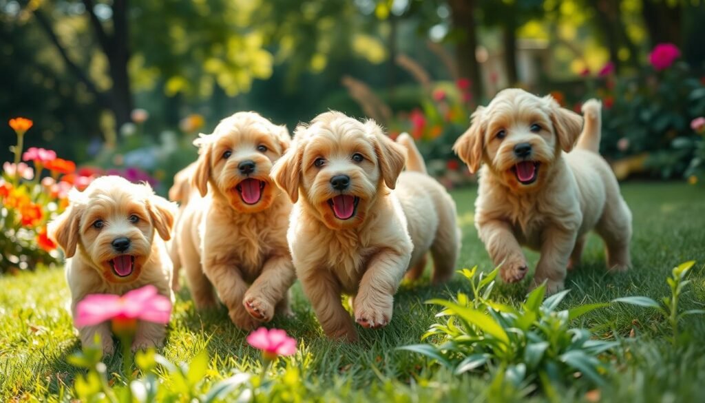 healthy Goldendoodle puppies