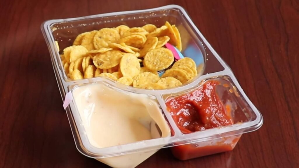 A packaged ready meal in a plastic tray